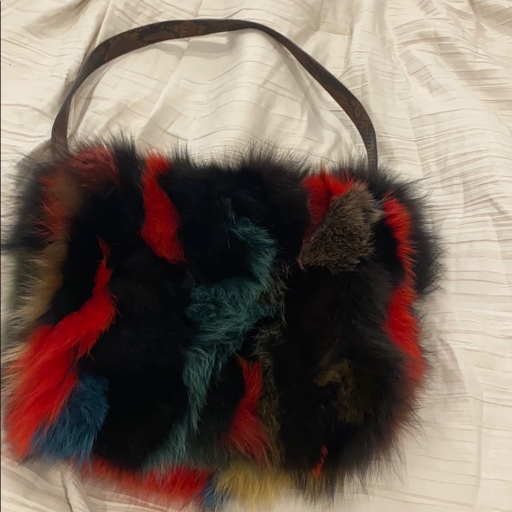 Fur Patchwork Bag - image 1